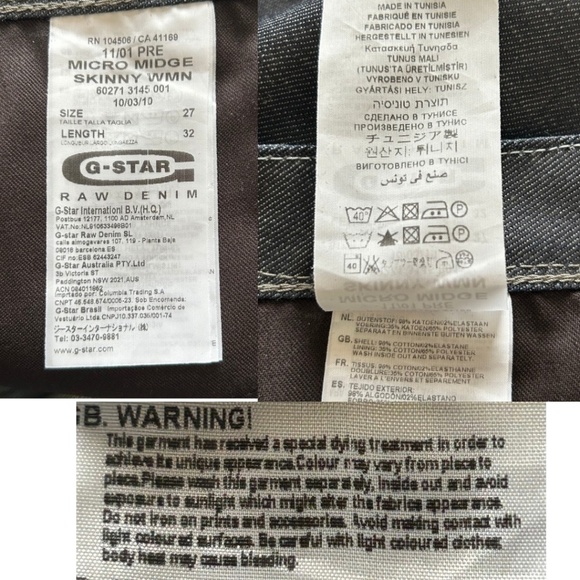 NWT G-Star RAW Micro Midge Skinny Jeans in Grey Comfort Glass Denim Size W27/L32 - Picture 9 of 15